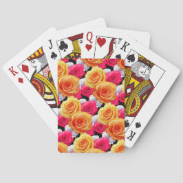 Blooming Rosas Motif Cartas de Juego Clásicas