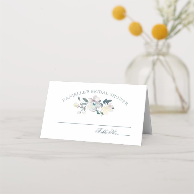 Blooms de época | Colocar tarjetas | Bridal Shower (Anverso)