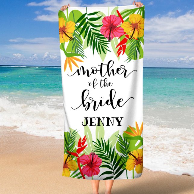 Blooms Tropicales Madre del regalo de novia (Tropical Blooms Mother of the Bride Gift Bath Towel)