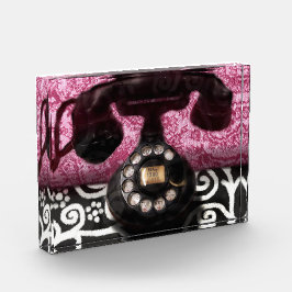 Bloque acrílico Arte de teléfono de época sinusal