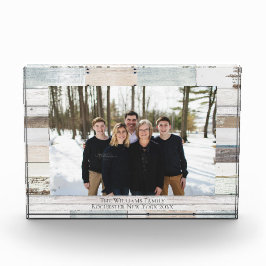 Bloque acrílico de foto de nombre personalizado de