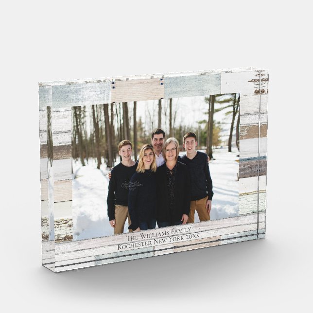 Bloque acrílico de foto de nombre personalizado de (Izquierda)