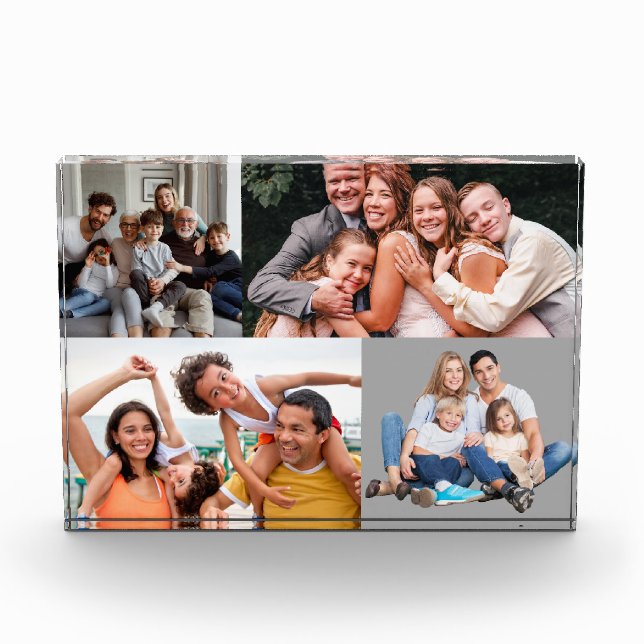 Bloque acrílico de la familia personalizada de 4 f (Anverso)