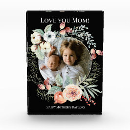 Bloque acrílico de la foto del Día de la Madre de