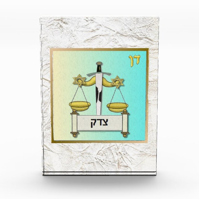 Bloque acrílico de las 12 tribus de Israel Dan (Anverso)