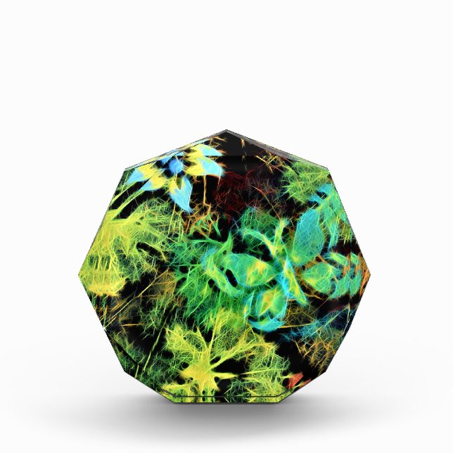 Bloque acrílico de mariposa y flor Rodilius (Anverso)