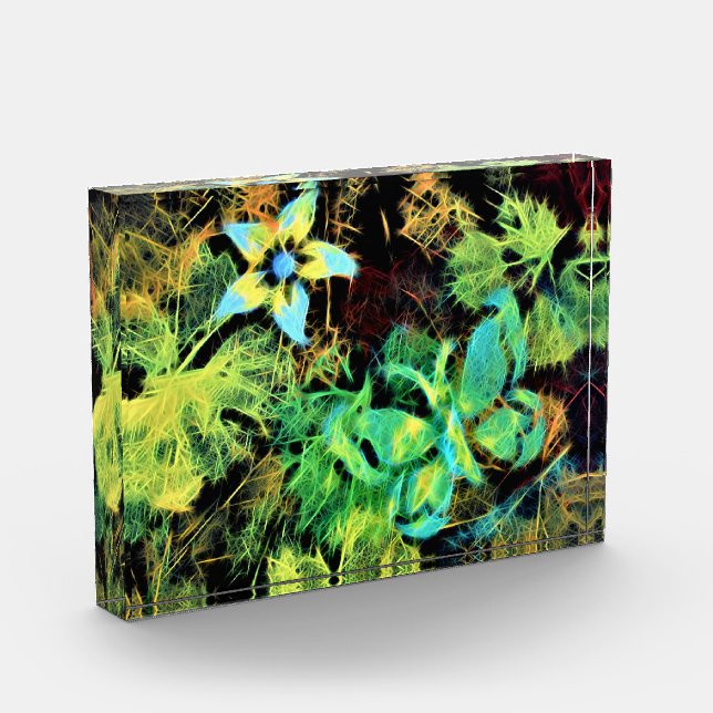 Bloque acrílico de mariposa y flor Rodilius (Izquierda)