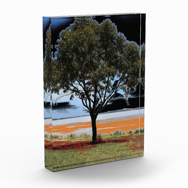 Bloque acrílico del árbol individual del lago Beea (Izquierda)