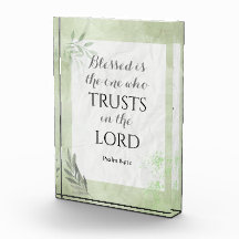 Bloque Biblia Verse Acrílico - Salmo 84:12