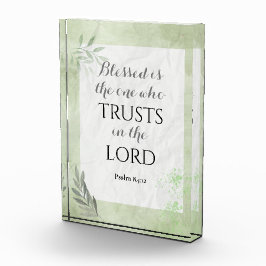 Bloque Biblia Verse Acrílico - Salmo 84:12