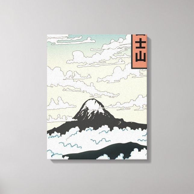 Bloque de arte del Monte Fuji Japón. (Anverso)