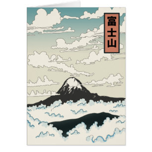 Bloque de arte del Monte Fuji Japón.