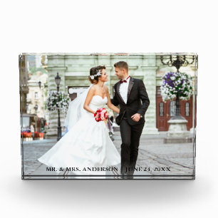 Bloque de Bodas de fotos de novia y Groom