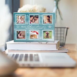 Bloque de Collage de fotos de copos de nieve para 