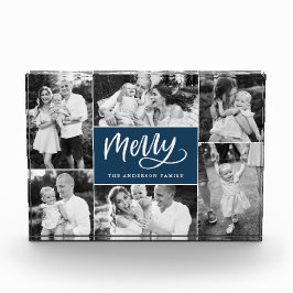 Bloque de Collage de fotos de vacaciones de Navida