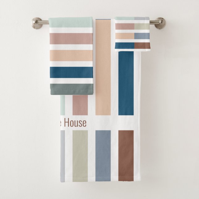 Bloque de color a rayas Earthy Spa personalizado (In situ)