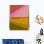 Bloque de color Arte Geométrico Moderno en Verde R<br><div class="desc">Un diseño gráfico geométrico vívido y vibrante de triángulos y formas en una bella paleta de colores vivos de rosa,  amarillo y verde. Haga clic en personalizar para agregar texto o imágenes. Contáctame con cualquier pregunta o petición.</div>
