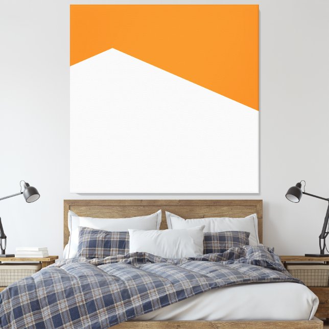 Bloque de color de arte geométrico blanco Naranja  (Insitu(Dormitorio))