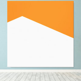 Bloque de color de arte geométrico blanco Naranja 