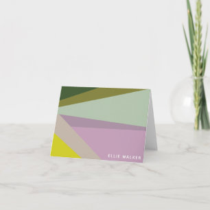 Bloque de color geométrico verde Lilac personaliza