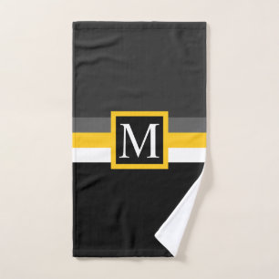 Bloque de color negro amarillo gris personalizado