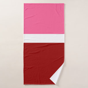 Bloque de color rosa blanco granate rojo