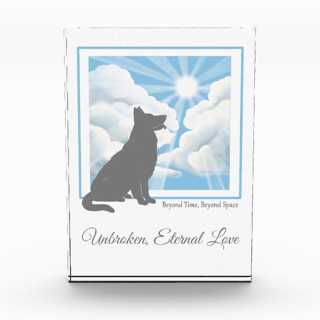 Bloque de Foto Acrílico de Memorial de Perro - Sig (Anverso)
