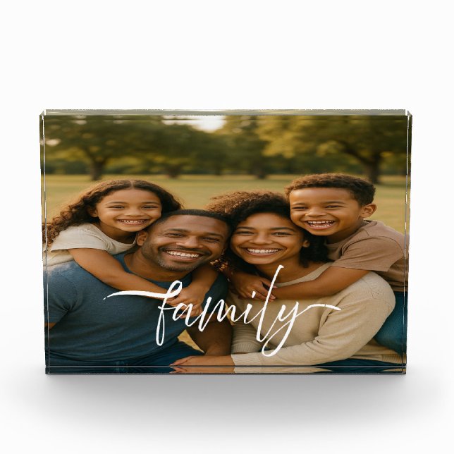 Bloque de foto acrílico personalizado de 5" x 7" (Anverso)