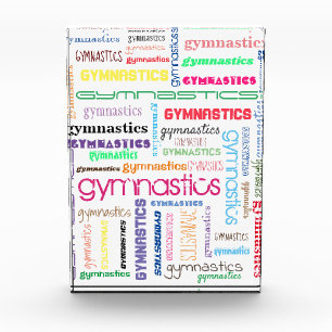 Bloque de foto de arte de palabras de gimnasia