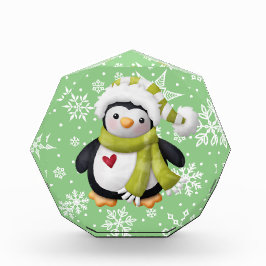 Bloque de Foto de Pingüino de Navidad