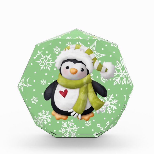 Bloque de Foto de Pingüino de Navidad (Anverso)