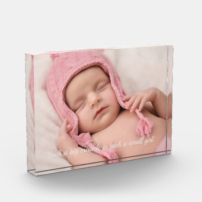 Bloque de foto de texto mínimo de personalizado y  (Izquierda)