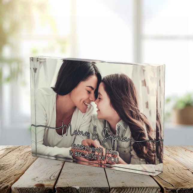 Bloque de foto horizontal acrílico personalizado (Custom Photo Print Photoblock Acrylic Block)
