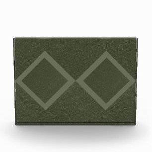 Bloque de fotos acrílicas del doble diamante verde