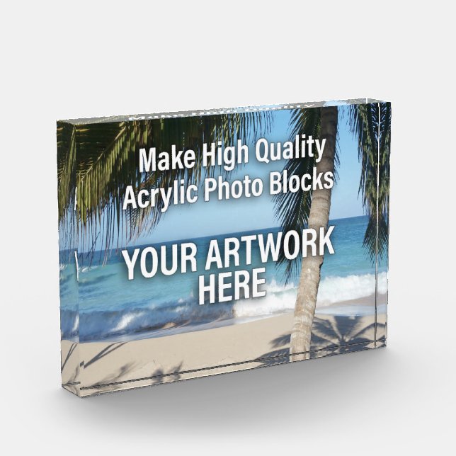 Bloque de fotos acrílico para tu obra de arte (Izquierda)