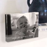 Bloque de Fotos con Nombre Clásico Personalizado<br><div class="desc">Crea un momento en el tiempo con este recuerdo para siempre.</div>