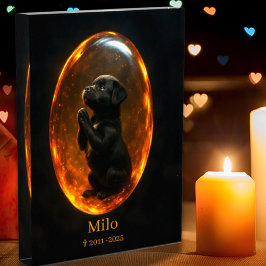 Bloque de fotos conmemorativas de perros - Labrado