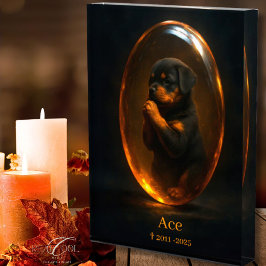 Bloque de fotos conmemorativas de Rottweiler