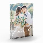 Bloque de fotos de amor<br><div class="desc">Este bloque de fotos de boda personalizado incluye un tipo de letra romántica.</div>