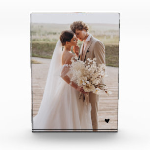 Bloque de Fotos de Boda Moderna con Corazón Negro