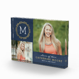 Bloque de fotos de graduación de COLOR EDITABLE in