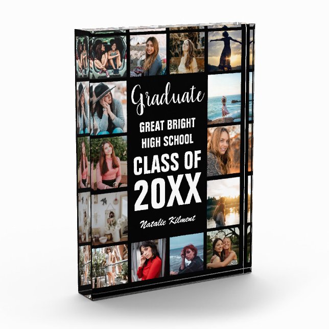 Bloque de fotos de graduación en negro del colegio (Izquierda)