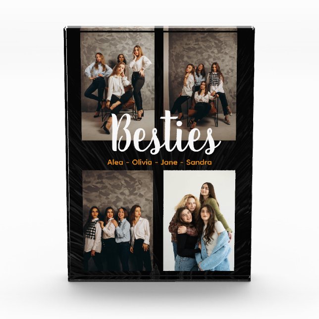 Bloque de fotos de mejores amigas con regalo de ar (Anverso)