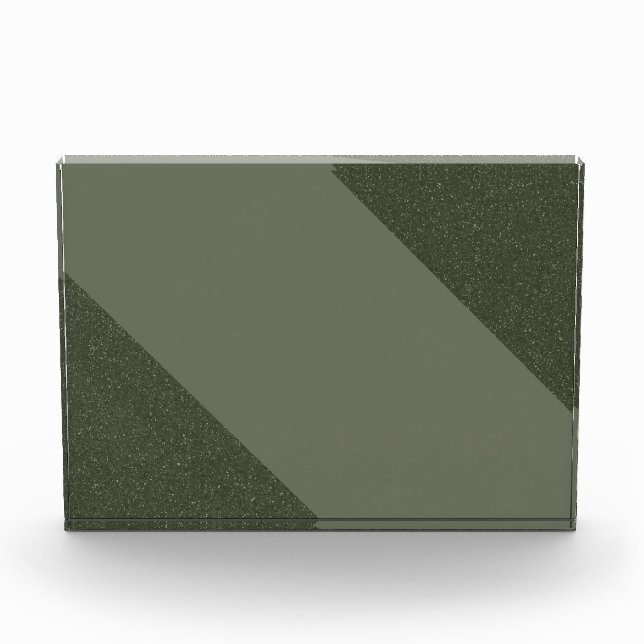 Bloque de fotos de Personalizado verde diagonal Mo (Anverso)