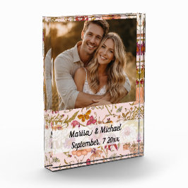 Bloque de fotos de recuerdo de invitación de boda