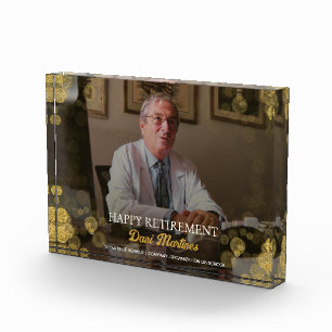 Bloque de fotos de regalo de retiro feliz de Confe