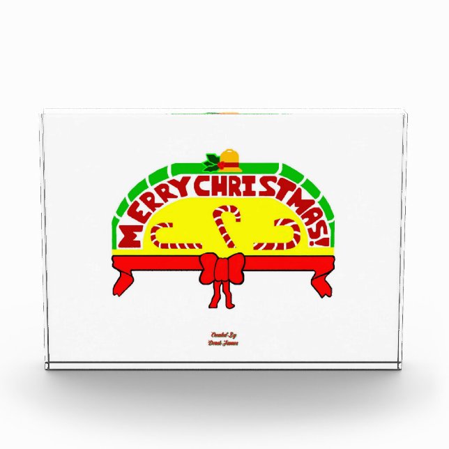 Bloque de fotos horizontal de saludos de Navidad (Anverso)