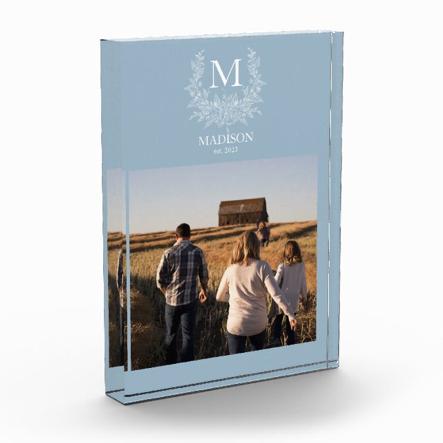 Bloque de fotos inicial personalizado de monograma (Izquierda)