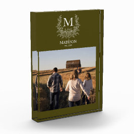 Bloque de fotos inicial personalizado de monograma