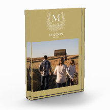 Bloque de fotos inicial personalizado de monograma